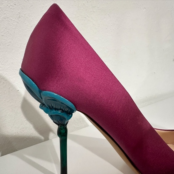 Prada S/S 2008 Fairy Collection Satin Peep-Toe Pumps Size 40 - Picture 9 of 9